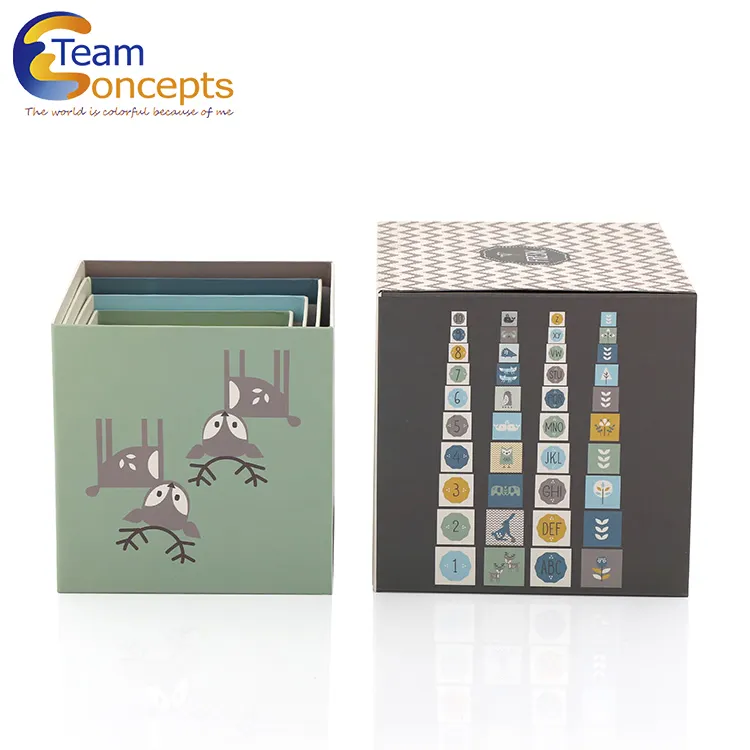 Профессиональный 6 шт. образовательные укладки кубов набор игрушки животные из бумаги Укладка машина раскроя бумага строительные блоки для детей