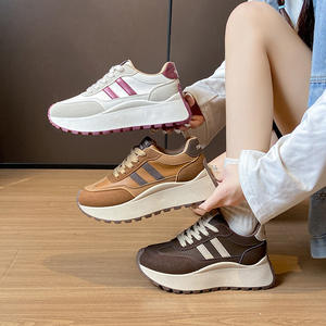 Baskets compensées à plateforme pour femmes, mode automne-hiver, à <span class=keywords><strong>talon</strong></span> épais, décontractées, respirantes et confortables pour la marche et le <span class=keywords><strong>tennis</strong></span> - Product Image 4