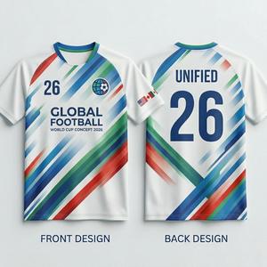 Nueva Camiseta de la Copa Mundial 2026 Hecha en Pakistán, Uniforme de Fútbol Personalizado por Sublimación, Transpirable, Manga Corta, 100% Poliéster - Product Image 2