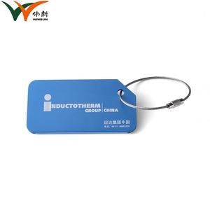 Étiquettes de bagages rectangulaires bleu ciel personnalisées avec logo sur mesure, qualité supérieure, vente en gros - Product Image 4