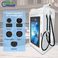 Station de recharge rapide pour véhicules électriques CCS2 DC 360 kW à double pistolet, montée au sol, vente en gros par le fabricant