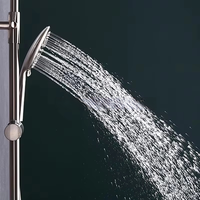 Kit de robinetterie de douche à main thermostatique en forme de tournesol, haute qualité et hauteur réglable.