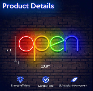 13.8 ''Usb pil işletilen Neon işık gece lambası Led açık Neon işareti iş dükkanı parti Bar Salon mağazaları için otel dekorasyon - Product Image 3