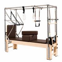 Machine de réformateur de Pilates en bois de chêne trois en  durable pour l'entraînement en studio gymnastique professionnelle