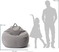 Housse de pouf en tissu de lin doux pour adultes et enfants, style japonais, cadeau populaire, vente en gros
