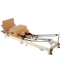 Hochleistungsfähiger, Langlebiger, Verstellbarer Pilates-Reformer aus Ahornholz, Faltbare Multifunktionale Kommerzielle Fitnessgeräte