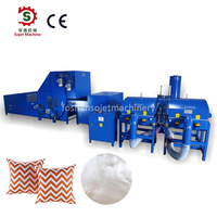 Machine industrielle de soufflage de coussins à faible consommation d'énergie |   Remplisseur de fibres entièrement automatique multi-tension Sojet Kapok 7D-15D Microfibre