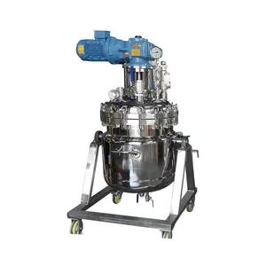 liquid mixer stainless steel reactor for cosmetics heating chemical stirred mixing tank jacketed reactor