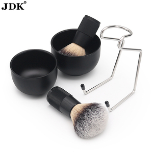 Ensemble de blaireaux de <span class=keywords><strong>rasage</strong></span> de luxe pour hommes bol de <span class=keywords><strong>savon</strong></span> personnalisé et support métallique de sécurité Kits de <span class=keywords><strong>rasage</strong></span> de cheveux de <span class=keywords><strong>blaireau</strong></span> en nylon avec brosse à usage de salon en bois - Product Image 4
