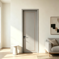 Porte battante intérieure sans cadre, écologique, insonorisée, résistante à l'humidité et à l'eau, pour salon et chambre de maison résidentielle