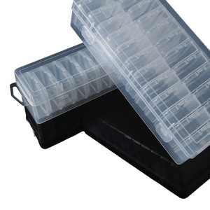 Caja de almacenamiento de joyas de plástico PP transparente, tamaño pequeño, con compartimentos para tapones para los oídos y accesorios de abalorios DIY para escritorio - Product Image 5