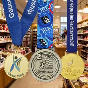 Medalla Deportiva de Metal con Diseño de Logotipo Personalizado, Medalla de Aleación de Zinc 3D Dorada para Maratón, Premio Deportivo Personalizado al Por Mayor - Product Image 4