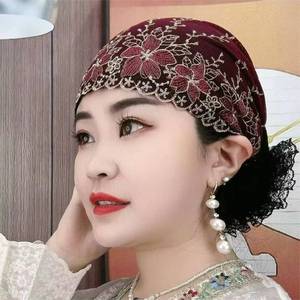 High-quality women's ethnic baseball cap and scarf set wholesale, high-quality plain shawl <b>hat</b>, Muslim headscarf - Product Image 5