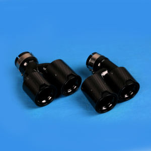 Embout d'échappement 195 mm en fibre de carbone véritable pour BMW G30 G38 Série 5, double sortie, noir, style M Sport, tuning - Product Image 1