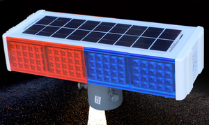 جديد رخيصة الشمسية ضوء وماض مصباح إشارة الأحمر الأزرق الشمسية وامض العنبر الخفيفة - Product Image 3