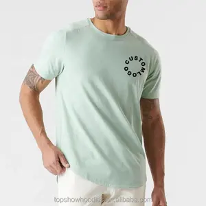 Oem Blanco Bamboe Hennep 180 Gsm Korte Mouw Mannen T-Shirt Custom Biologisch Katoenen T-Shirt