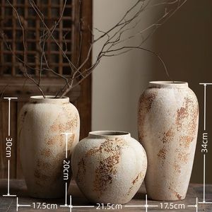 Rustieke boerderijtafelvaas in wabi-sabi stijl, vintage keramiek ornament, bloemstuk, decoratieve vaas voor thuis - Product Image 6