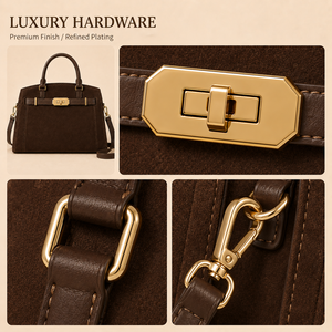 Sac fourre-tout élégant en cuir véritable et daim avec logo personnalisé du fabricant, sac à main structuré pour femmes, idéal pour <span class=keywords><strong>le</strong></span> bureau et <span class=keywords><strong>le</strong></span> <span class=keywords><strong>travail</strong></span> - Product Image 3
