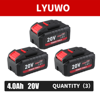 LYUWO Lot de 2 batteries lithium-ion 20V 6.0AH avec indicateur de niveau de charge, compatibles Dayi, pour outils électriques sans fil, perceuses, garantie 1 an