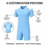 Uniforme de Fútbol Personalizado de Alta Calidad, Ligero, Transpirable y de Secado Rápido para Entrenamiento de Clubes