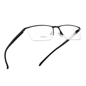 Mode Herren Brillen fassungen männlich Optische Brillen Rahmen für Männer Myopia Brillen Half Metal Titanium Alloy Brillen