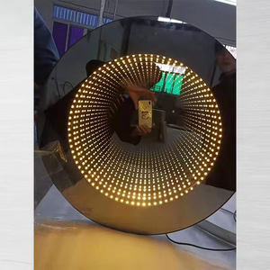 Miroir tunnel LED 3D à effet infini, lumineux et coloré, avec capteur tactile, haute qualité, pour maquillage et tendance TikTok - Product Image 2
