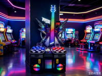 Nouvelle Machine d'Arcade Musicale à LED pour Guitare Rythmique, Jeu de Tap, 2 Joueurs, à Monnayeur, avec Récompenses, pour Parc d'Attractions