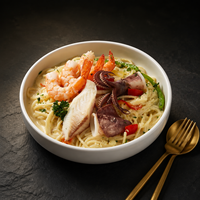 Spaghetti de fruits de mer surgelés de qualité export, marque privée, directement de l'usine, OEM, emballage personnalisé, fournisseur pour commandes en gros