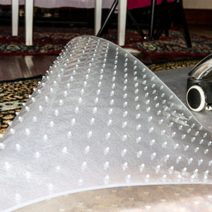 Tapis de protection de sol moderne en PVC pour chaise de bureau à domicile, antidérapant, transparent, pour sols durs en bois, design lavable pour salle de bain - Product Image 5