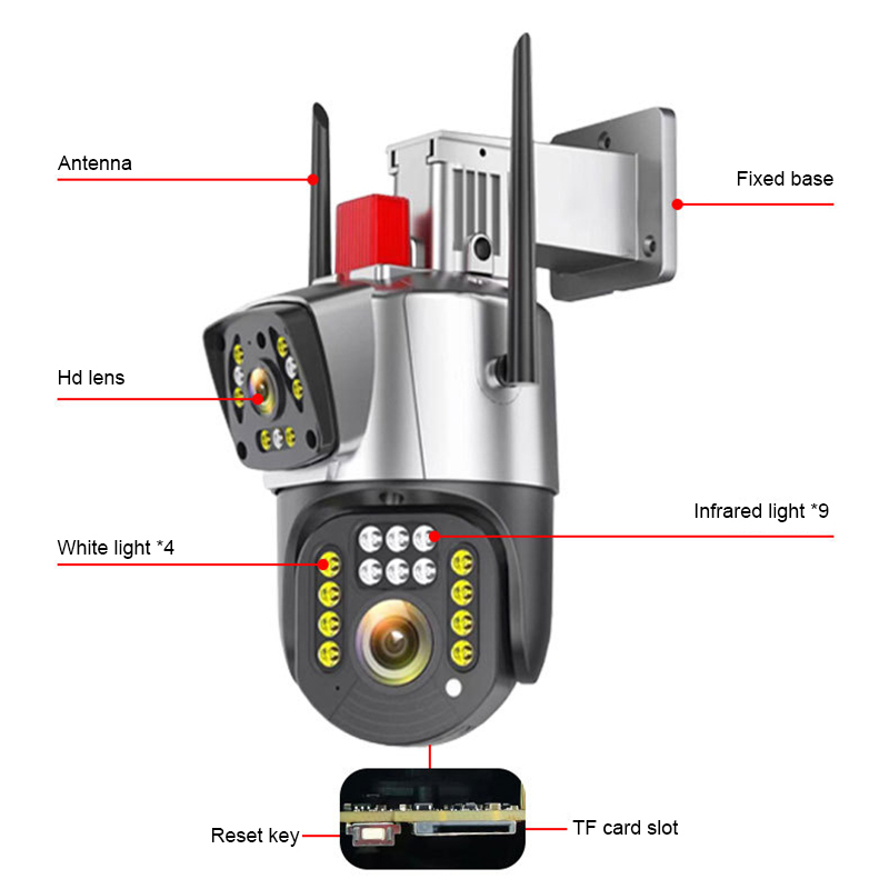 Smart Solar Mini Dual Lens WiFi CCTV Camera 2MP Two Way Network Security Waterproof Outdoor Indoor Use · image 6