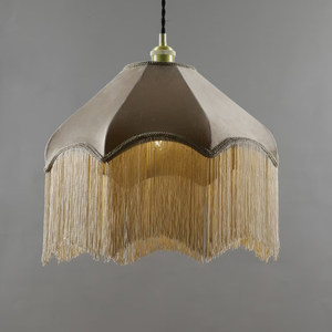 Lustre rond en velours noir à franges pour salon, décoration intérieure - Product Image 2