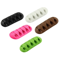 5 fentes Tidy Clips câble cordon plomb bureau organisateur USB chargeur câbles support attaches fil goutte plomb support