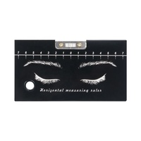Medida Horizontal de tatuajes de cejas, reglas de maquillaje permanente, plantilla de tatuaje de cejas, Microblading, reutilizable