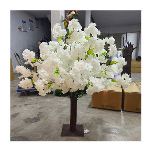 L856 decorazione nuziale tavolo centrotavola piccoli grandi <span class=keywords><strong>alberi</strong></span> <span class=keywords><strong>di</strong></span> ciliegio artificiali verde finto bianco - Product Image 1