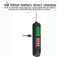 Multimètre numérique à pince pour voiture rechargeable par USB 4000 points Type de stylo Tension AC/DC Outil de test de diode ohm automatique sans contact