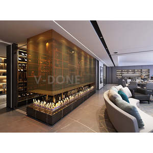 Gabinete de exhibición de champán de acero inoxidable con logotipo personalizado OEM con luz LED para el hogar, Bar o Hotel, muebles para el hogar - Product Image 6