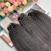 Extensions de cheveux humains vietnamiens bruts de qualité supérieure 12A, densité 150, lisses comme des baguettes, à clipser, vente en gros