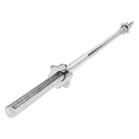 Barre de musculation droite de 150 cm pour salle de sport à domicile, barre standard chromée, poids libres pour la musculation