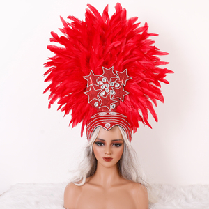 Tocado Decorativo de Plumas y Pedrería en Forma de Estrella de Alta Calidad para Disfraces de Halloween, Cosplay, Carnaval y Baile - Product Image 6