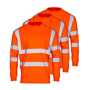 Camisa de Trabajo de Alta Visibilidad para Hombre, Impermeable, Transpirable, Resistente al Viento, Reflectante, de Manga Larga, de Poliéster/Algodón, Protección contra Lluvia Ligera - Product Image 6