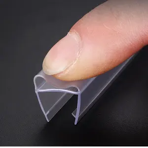 Stirps magnéticos adesivos do selo do silicone flexível claro super do PVC para a porta do chuveiro
