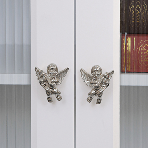 DOOROOM Cupid gagang furnitur kuningan perangkat keras pegangan pintu Nordik mantel parit pegangan pintu lemari kenop laci - Product Image 4
