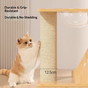 โครงปีนป่ายสำหรับแมว, ของเล่นแมวพร้อมที่นอนในตัว, แท่นกระโดดขนาดใหญ่หรูหราสำหรับแมว, โครงปีนป่ายสำหรับแมว - Product Image 5