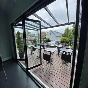 Sunroom evi DIY bitki alüminyum çerçeve cam ev açık kapılar Rhode Island için termal yalıtım özel