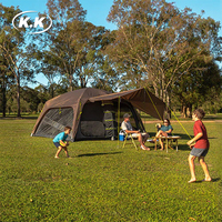 Kawagebo Kamp (KK) 14.6' X 11.7' Gonflable 15.8 ㎡   Tente de camping de luxe en polyester pour 10 personnes, type maison, gonflable