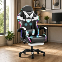 Chaise de Gaming Premium RGB Ergonomique avec Massage, Éclairage LED, Repose-Pieds, Style Racing pour PC – Vente en Gros