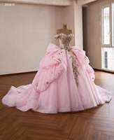 Robe de mariée Feishiluo moderne scintillante à épaules dénudées, style robe de bal, de haute qualité, avec dentelle à sequins cordés, perles et traîne chapelle pour la mariée