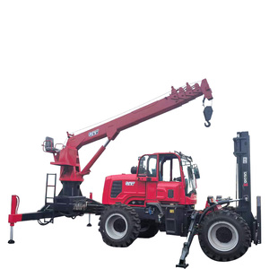 3-10 טון הרמה וטיפול במנוף הידראולי מלגזה ומנוף הידראולי המנוף משולב של 4 גלגל כונן מחוץ לכביש מלגזה - Product Image 5