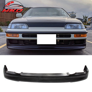 Convient uniquement pour Honda CRX Si 1990-1991, lèvre de pare-chocs avant style CS, non peinte, noire - Product Image 1