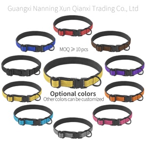 Wholesale Trade Customization LOGO Oem Yellow Thick Adjustable Solid Nylon Ribbons Cushion Minimal Pug <strong>Dog</strong> Collar Luxury for - Product Image 3
